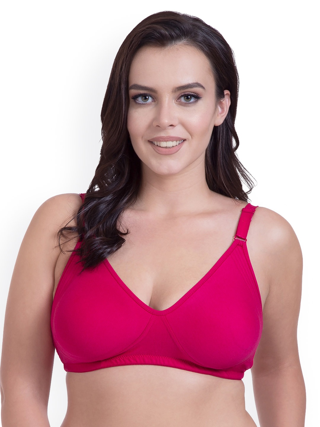 

Rajnie Fuchsia Solid Non-Wired Non Padded Everyday Bra RJ667DPK