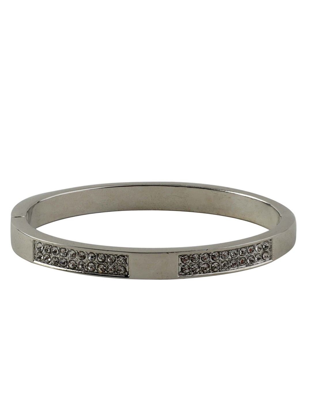 

Kazo Silver-Toned Alloy Silver-Plated Bangle-Style Bracelet