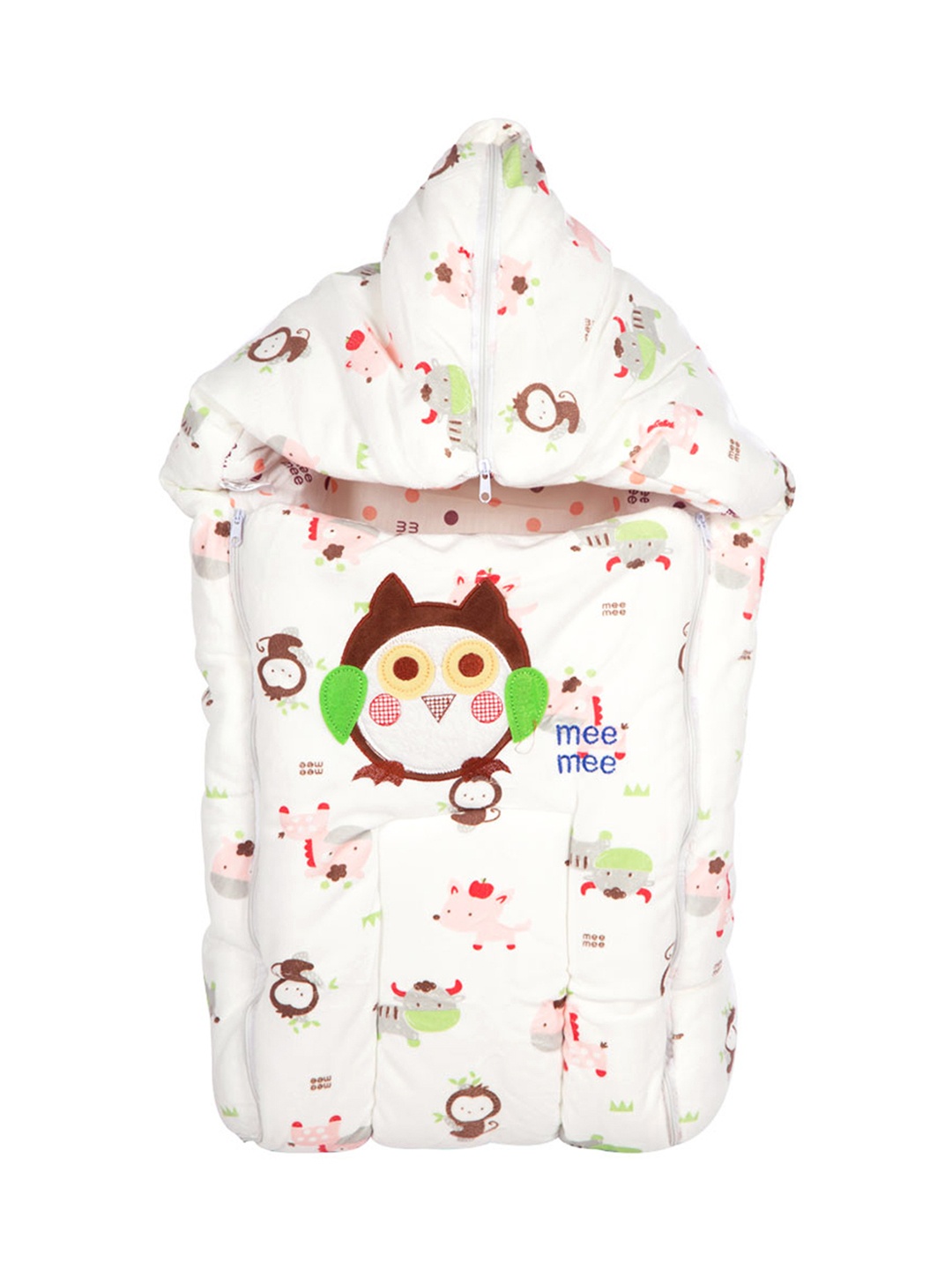 

MeeMee Kids White & Pink Printed Cozy Carry Nest Bag