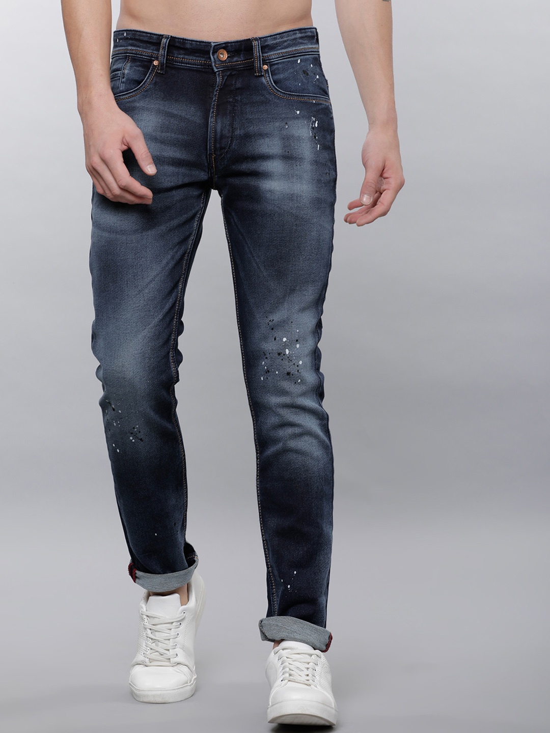 

LOCOMOTIVE Men Blue Slim Fit Mid-Rise Clean Look Stretchable Jeans