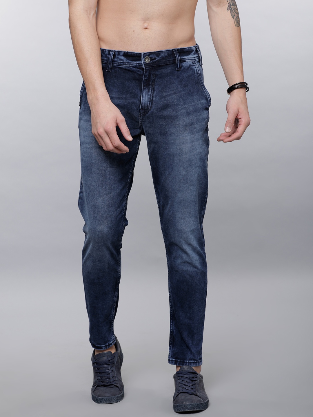 

LOCOMOTIVE Men Blue Slim Fit Mid-Rise Clean Look Stretchable Jeans
