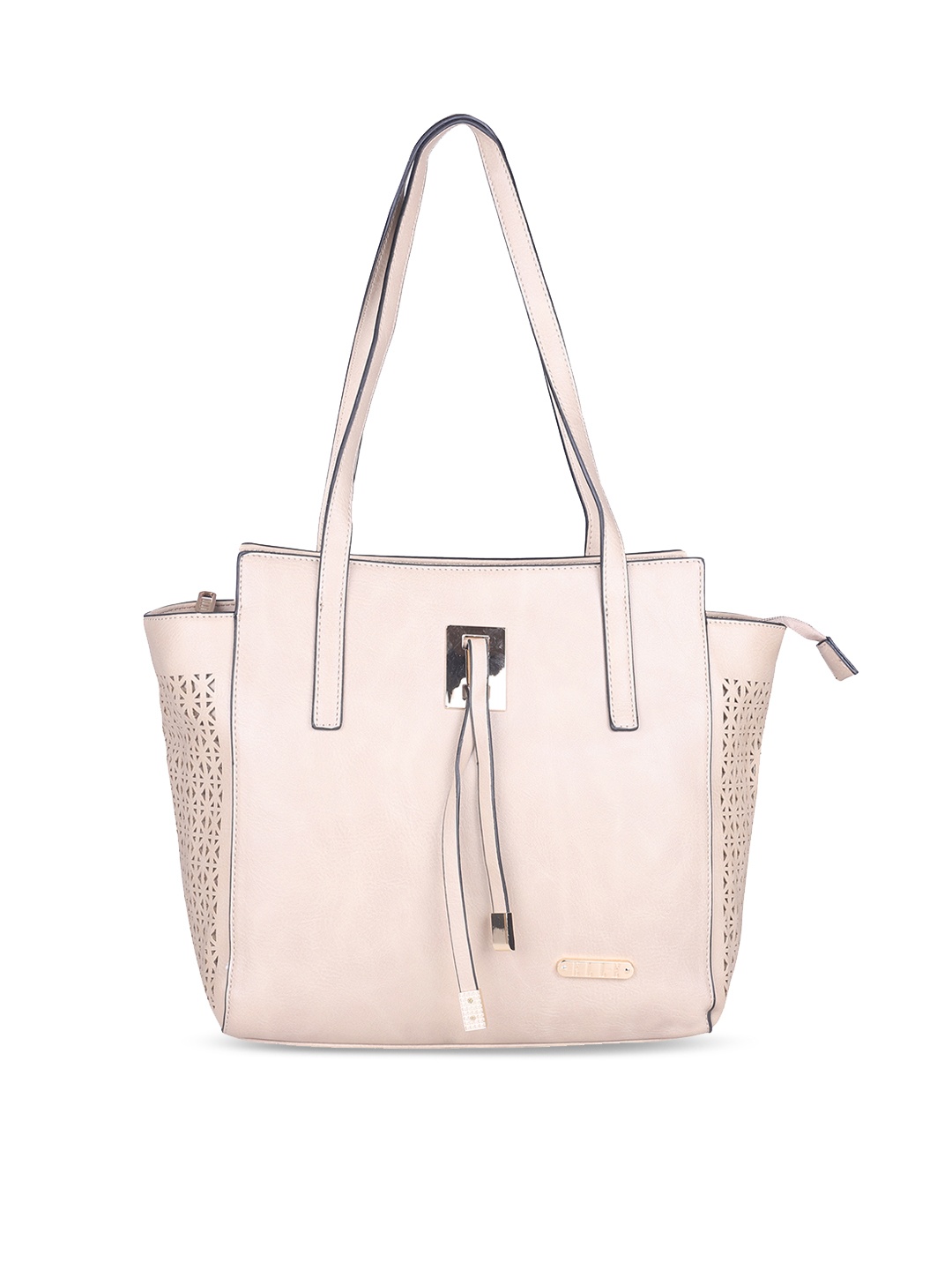 

ELLE Beige Solid Shoulder Bag