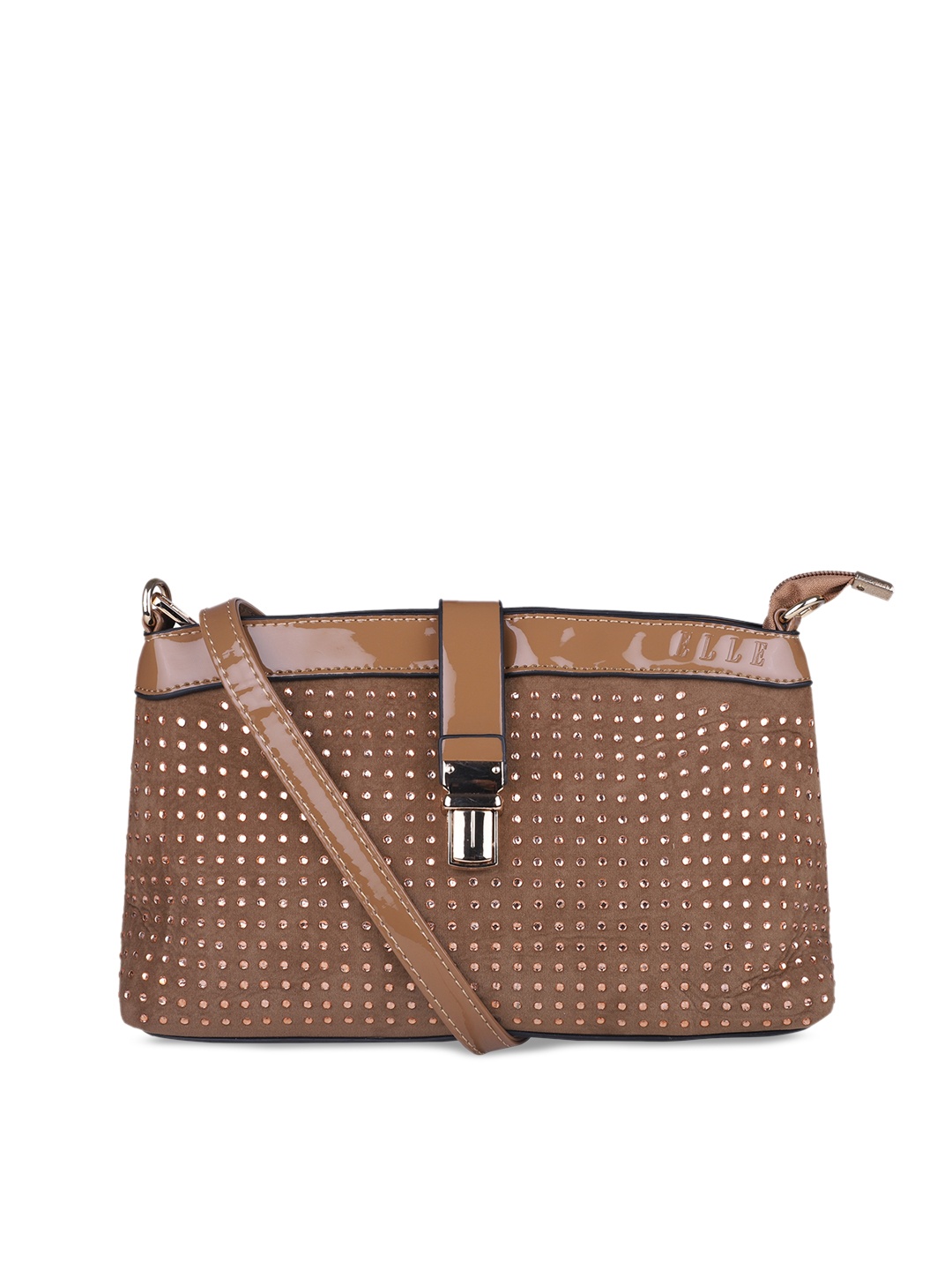 

ELLE Brown Embellished Sling Bag