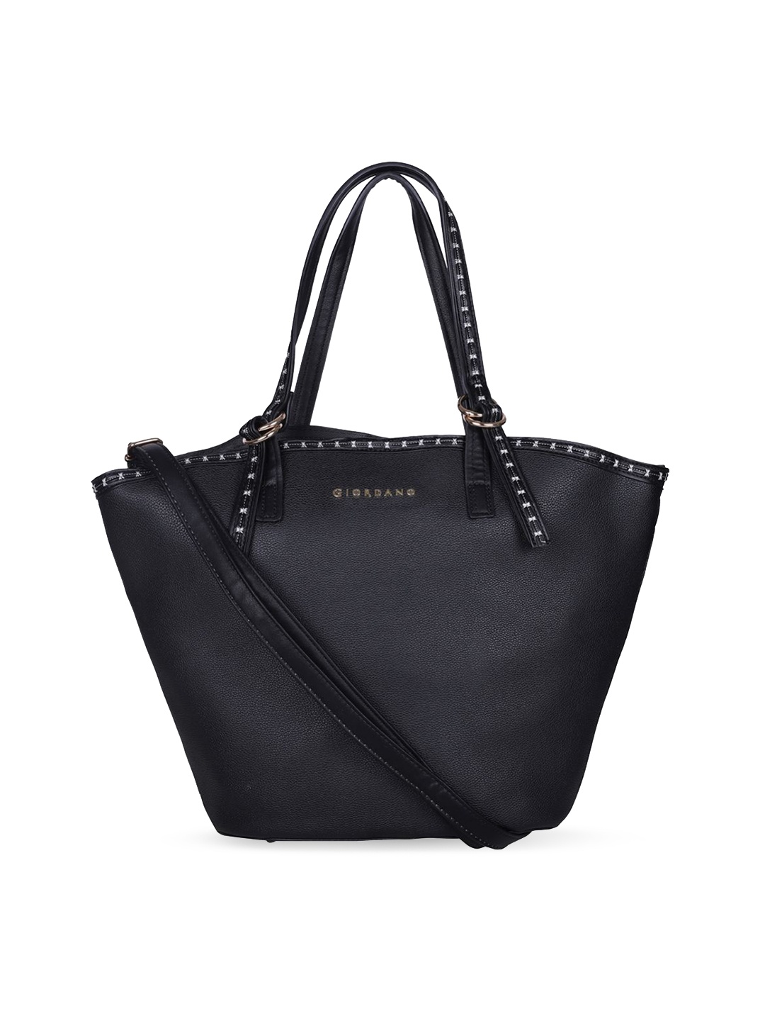 

GIORDANO Black Textured Shoulder Bag