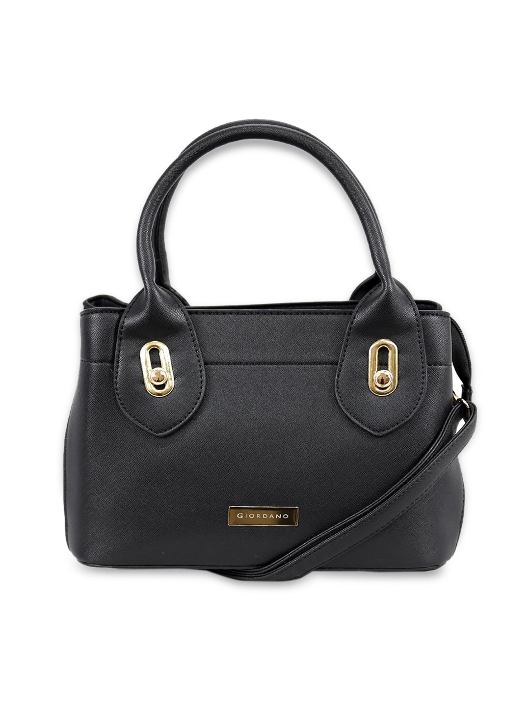 

GIORDANO Black Solid Handheld Bag