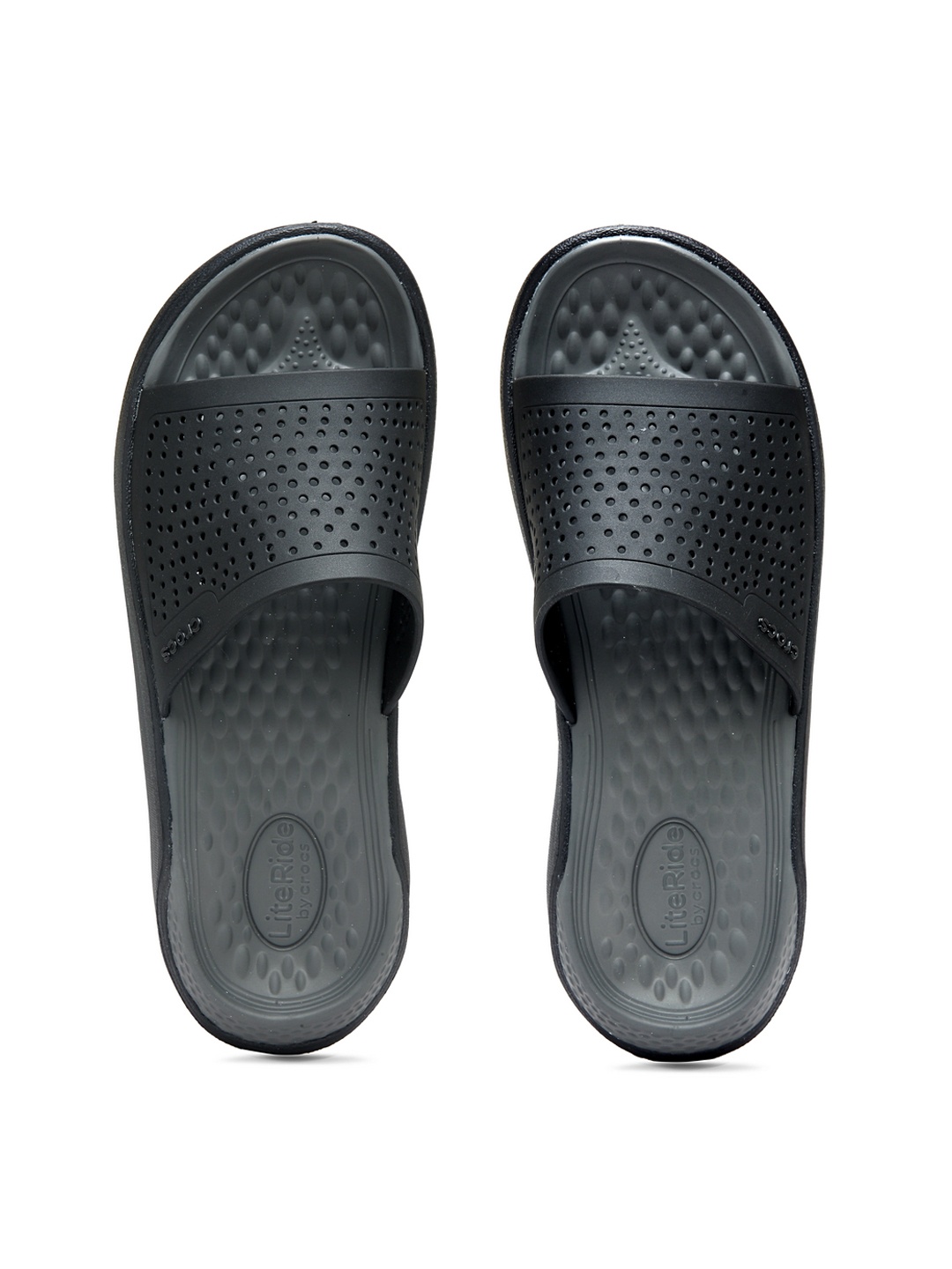 

Crocs Literide Men Black Solid Sliders