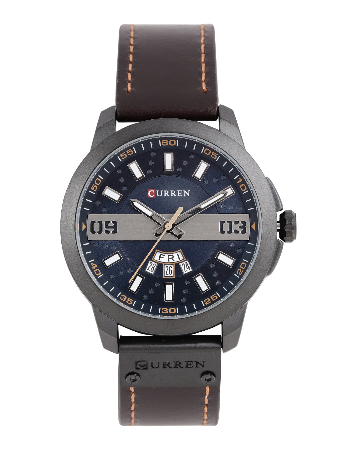 

Curren Men Navy Blue Analogue Watch 8286BR