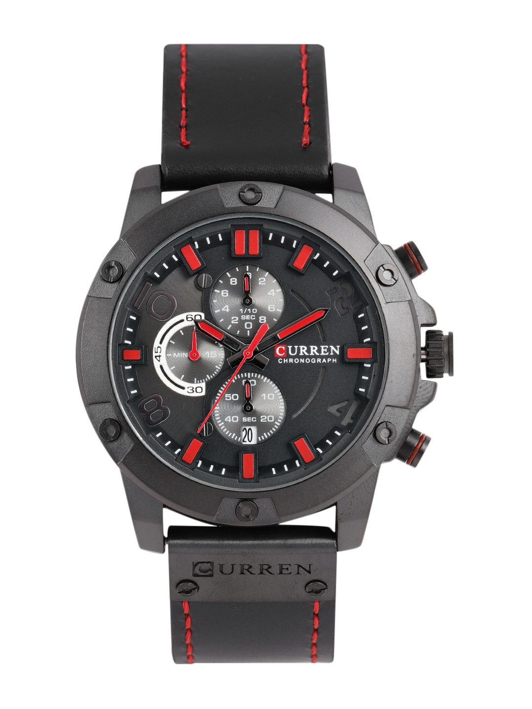 

Curren Men Black Analogue Chronograph Watch 8285RE