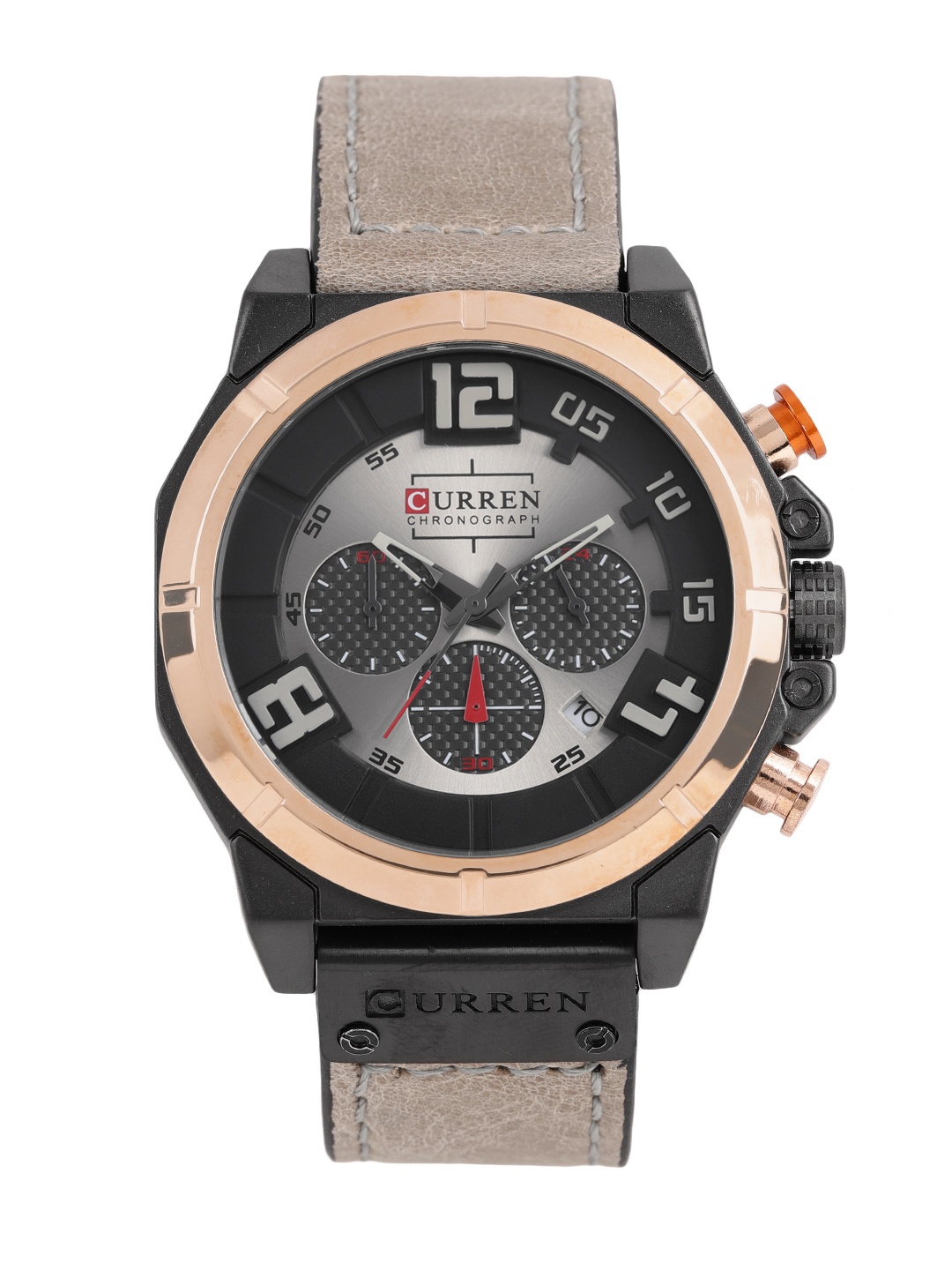 

Curren Men Silver-Toned Analogue Chronograph Watch 8287KH