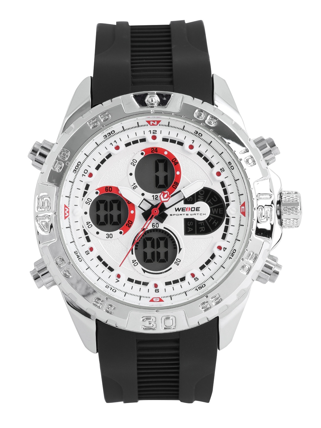 

WEIDE Men White Analogue and Digital Watch WH6909