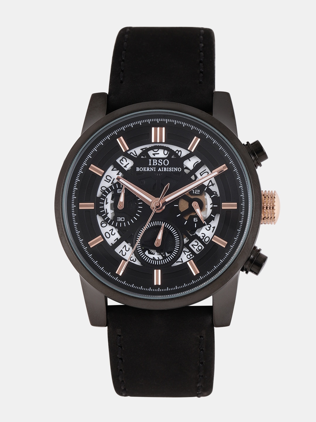 

IBSO Men Black Analogue Watch S6860GBK