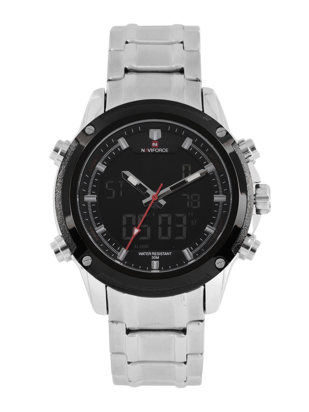 

Naviforce Men Black Analogue and Digital Watch NF9050SBW
