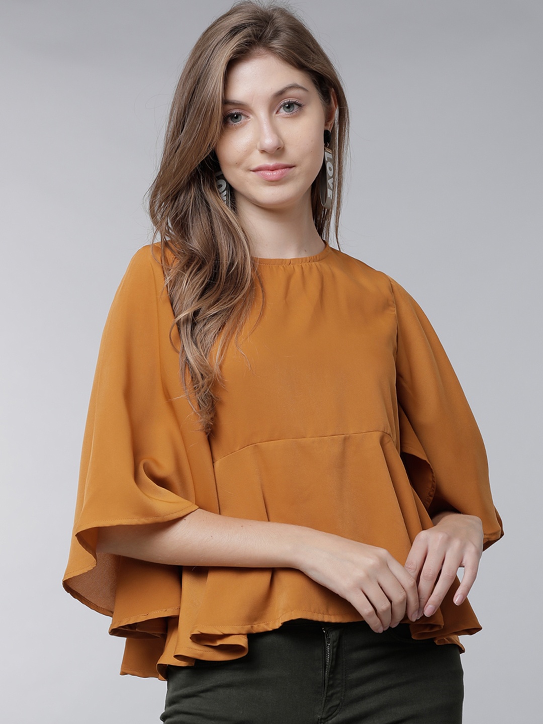 

Tokyo Talkies Women Mustard Solid Empire Top