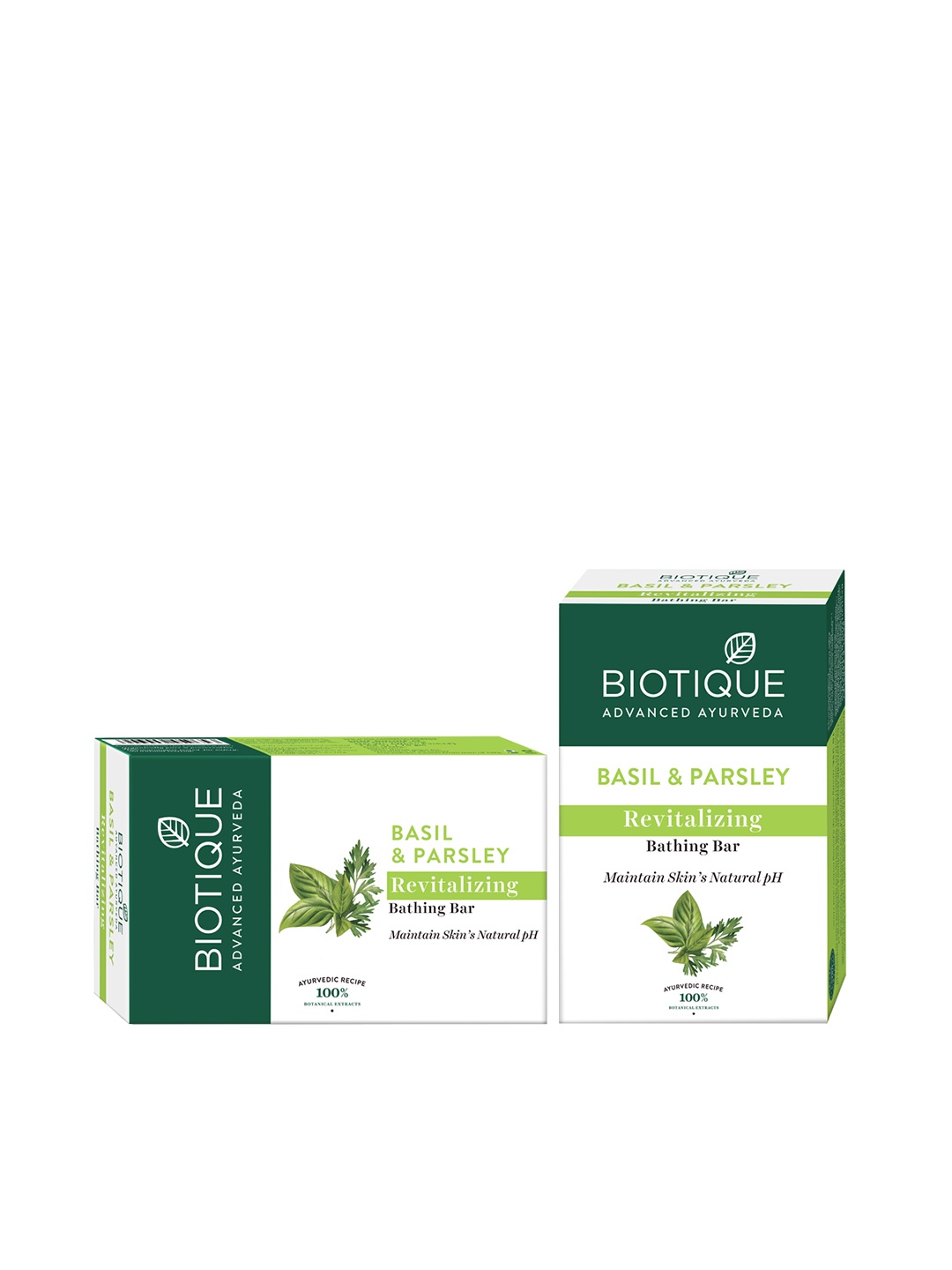 

Biotique Basil & Parsley Revitalizing Bathing Bar - 75 g, Green