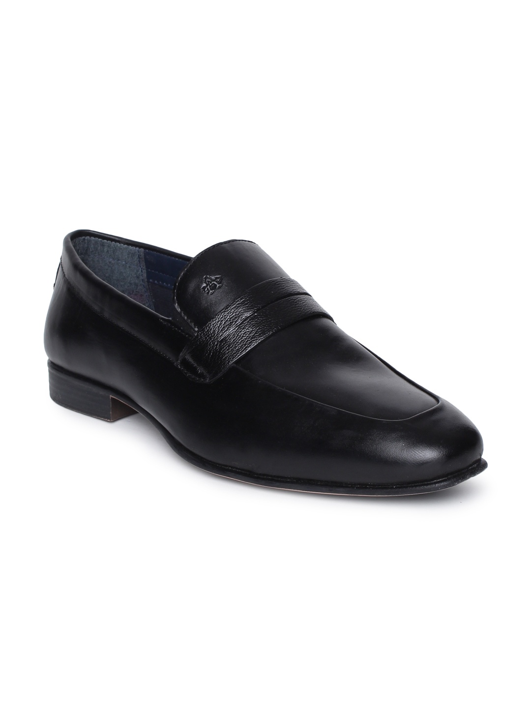 

Arrow Men Black SANFORS Solid Leather Semi-Formal Slip-Ons