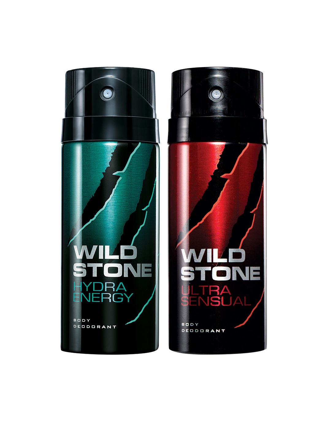 

Wild Stone Men Ultra Sensual & Men Hydra Energy Deodorant 150 ml each, Green