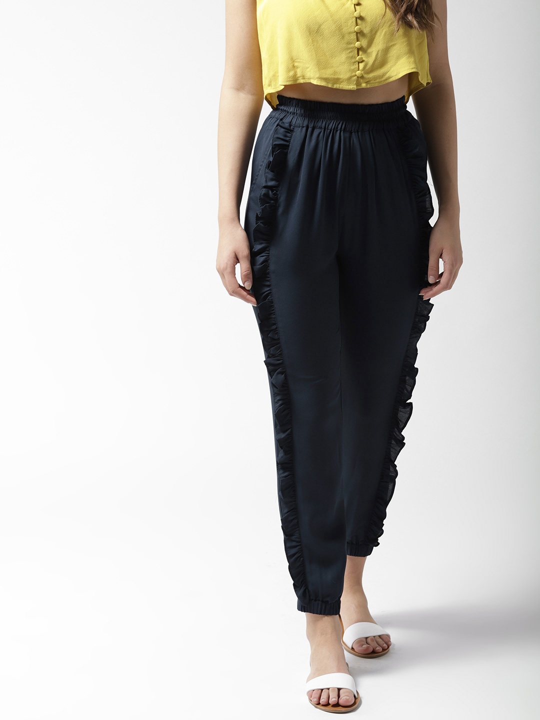 

QUIERO Women Navy Blue Regular Fit Solid Joggers