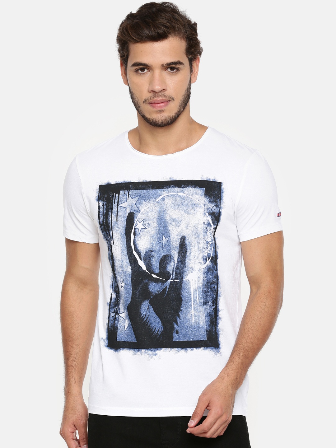 

Being Human Clothing Men White Printed T-shirt