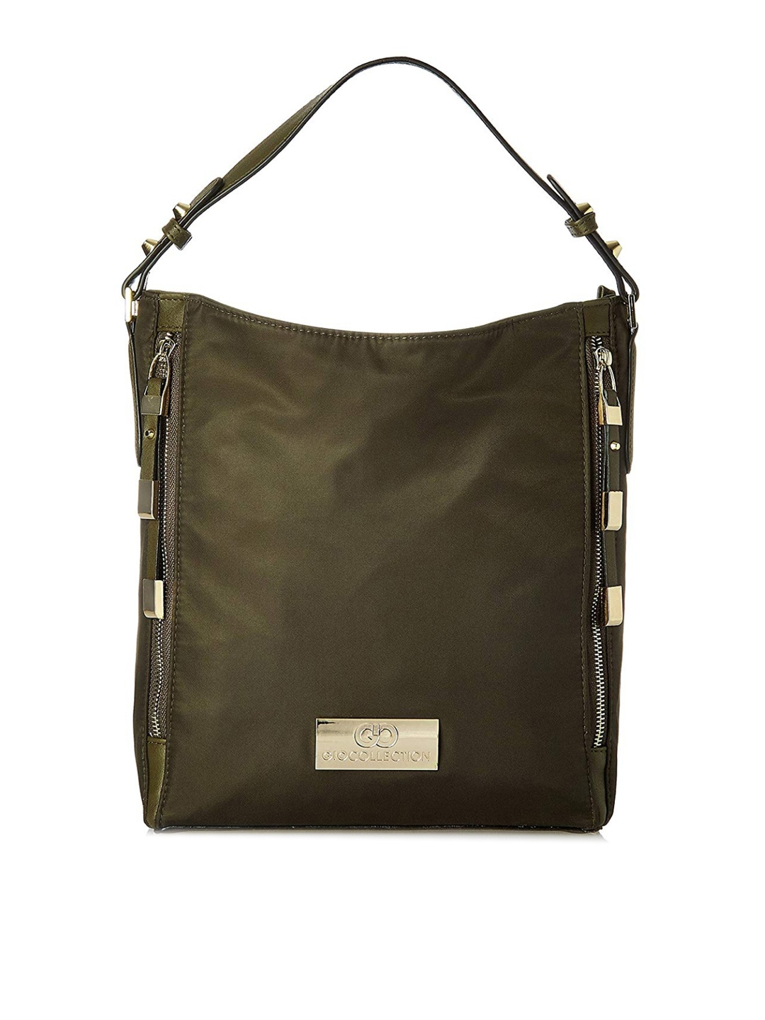 

GIO COLLECTION Olive Green Solid Hobo Bag