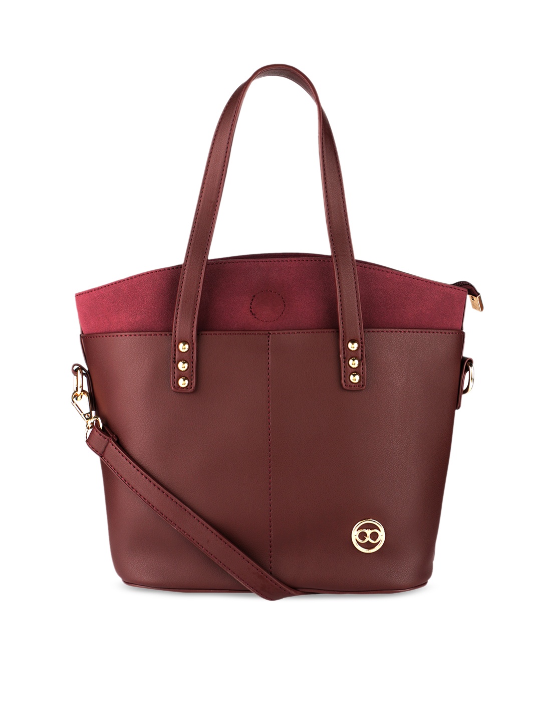 

GIO COLLECTION Maroon Colourblocked Shoulder Bag