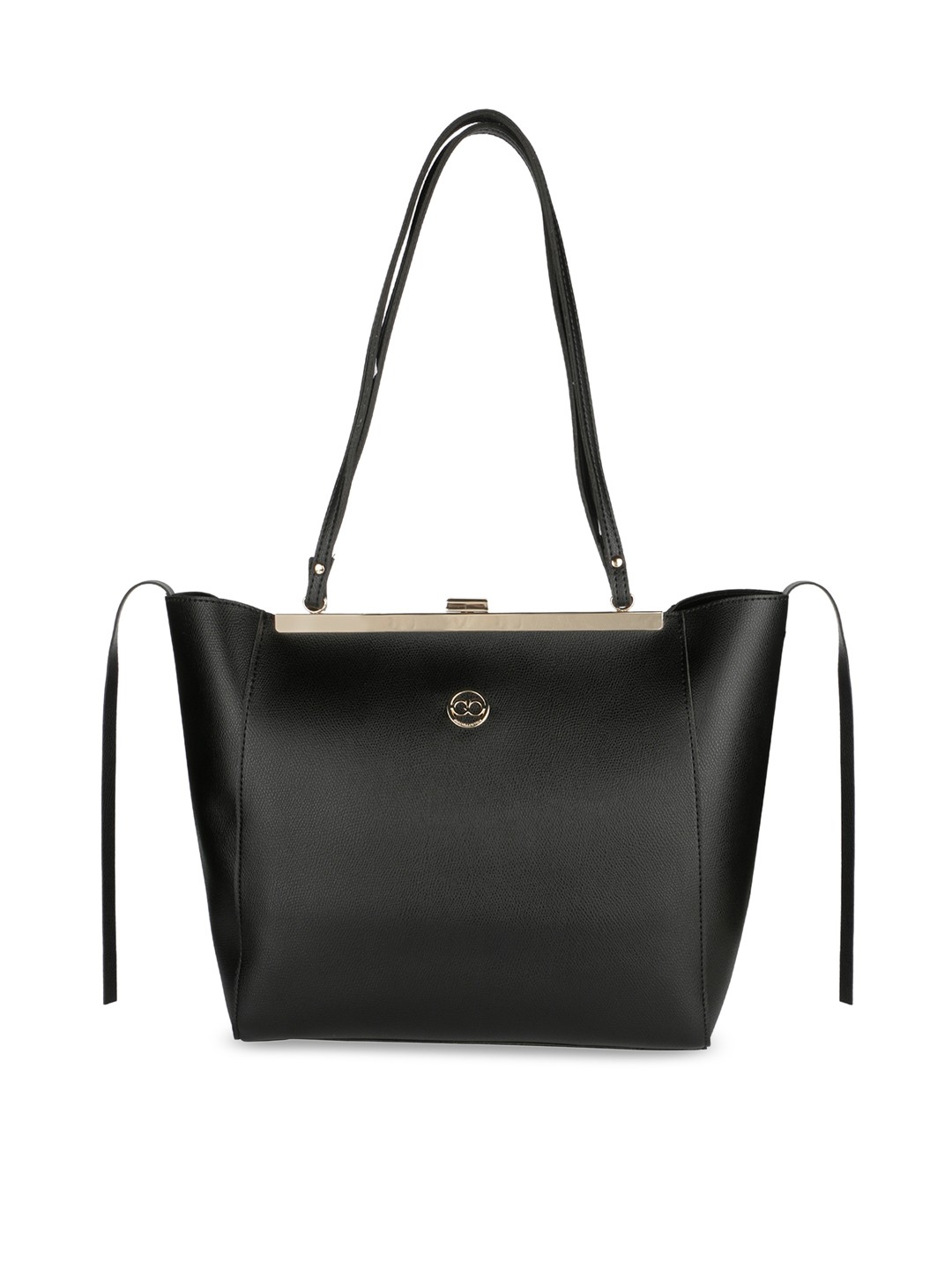 

GIO COLLECTION Black Solid Shoulder Bag
