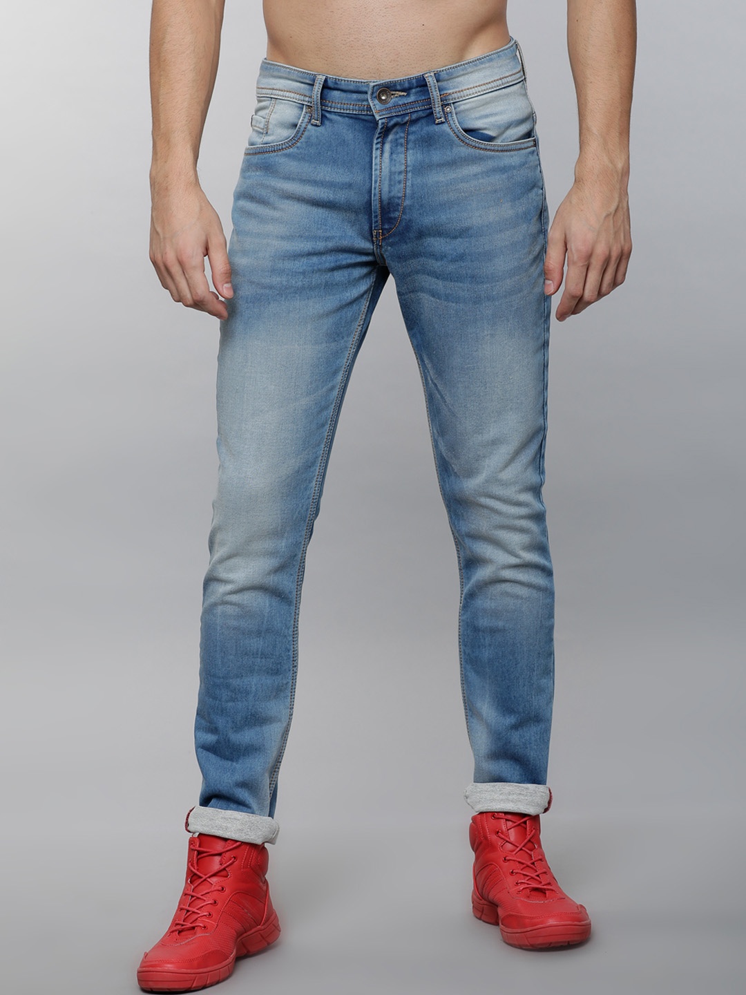 

LOCOMOTIVE Men Blue Slim Fit Mid-Rise Clean Look Stretchable Jeans