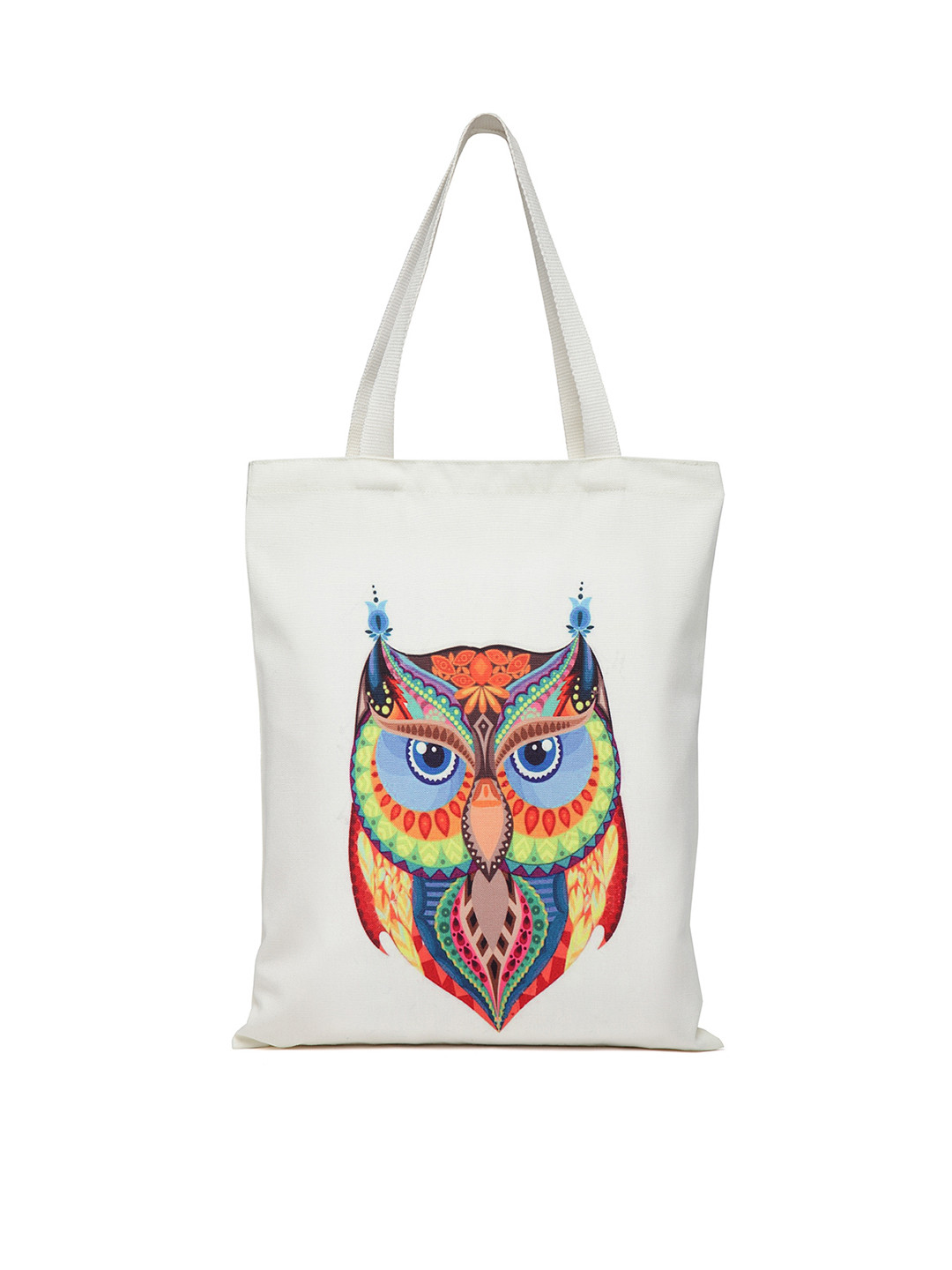 

The House of Tara White & Orange Printed Tote Bag