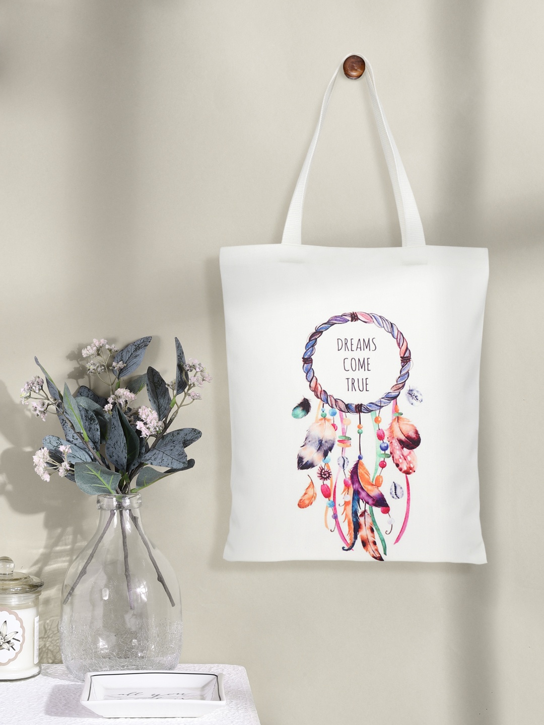 

The House of Tara White Printed Tote Bag