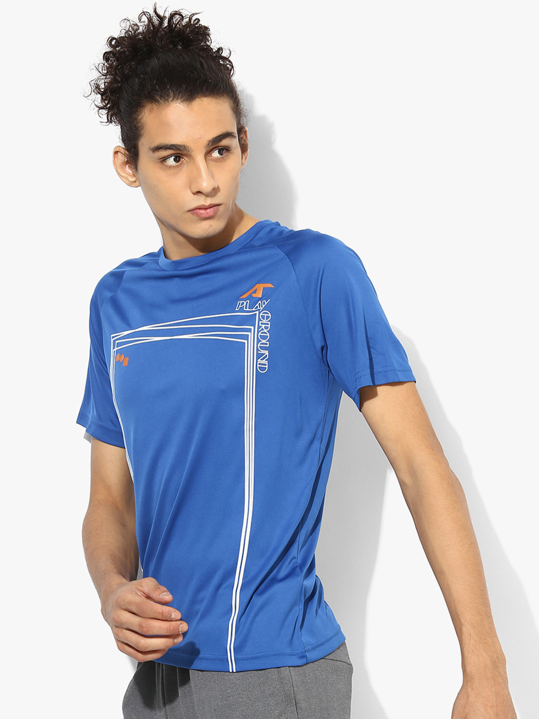 

Alcis Men Blue Striped Round Neck T-shirt