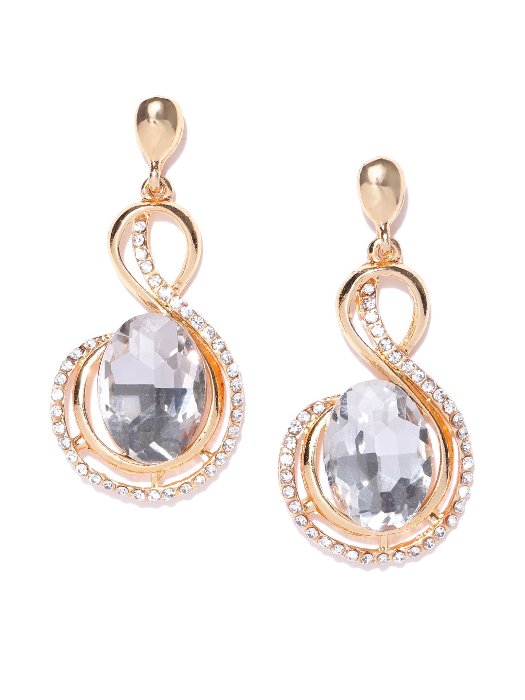 

Crunchy Fashion Gold-Toned Contemporary Drop Earrings