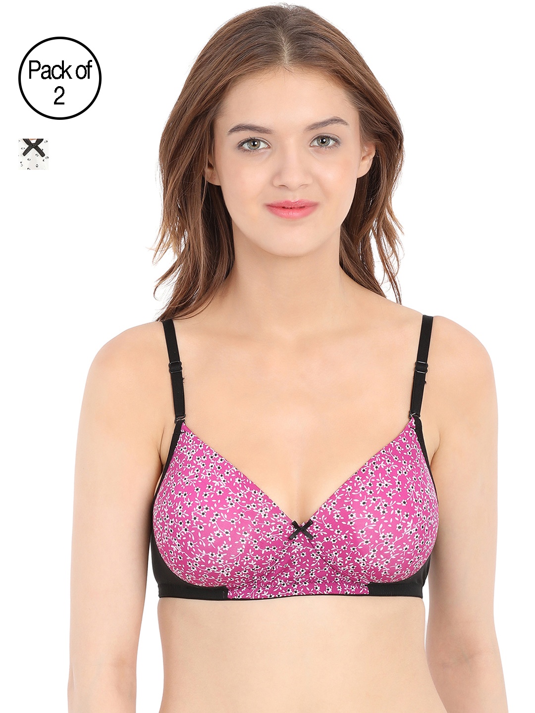 

Clovia Pack Of 2 Bra, Pink