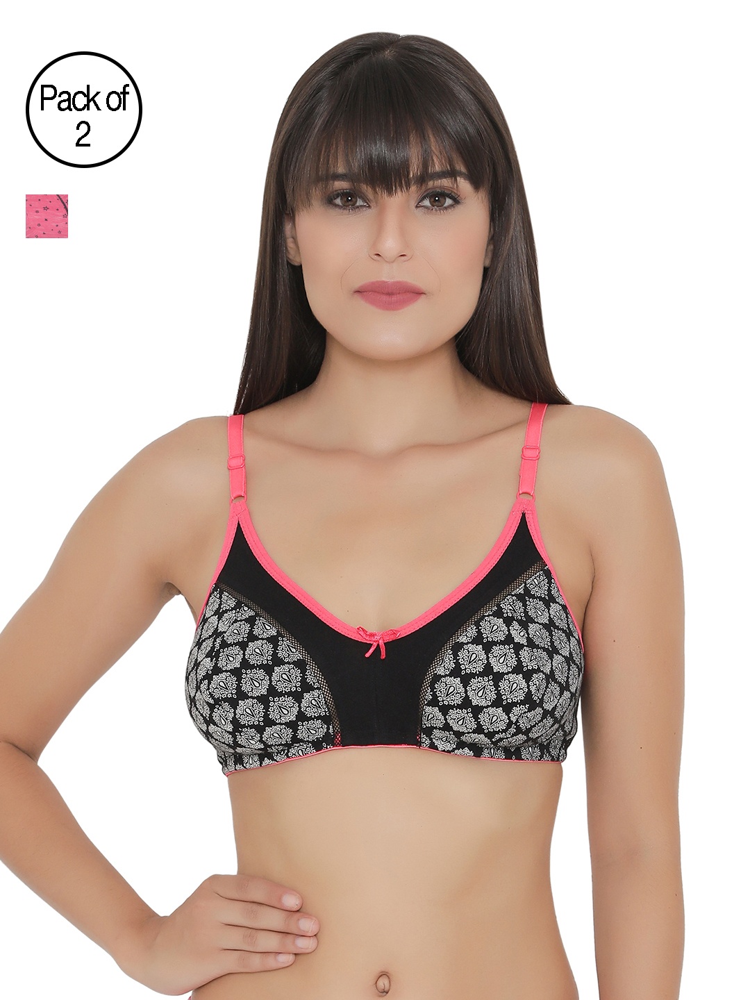 

Clovia Pack Of 2 Bra, Black