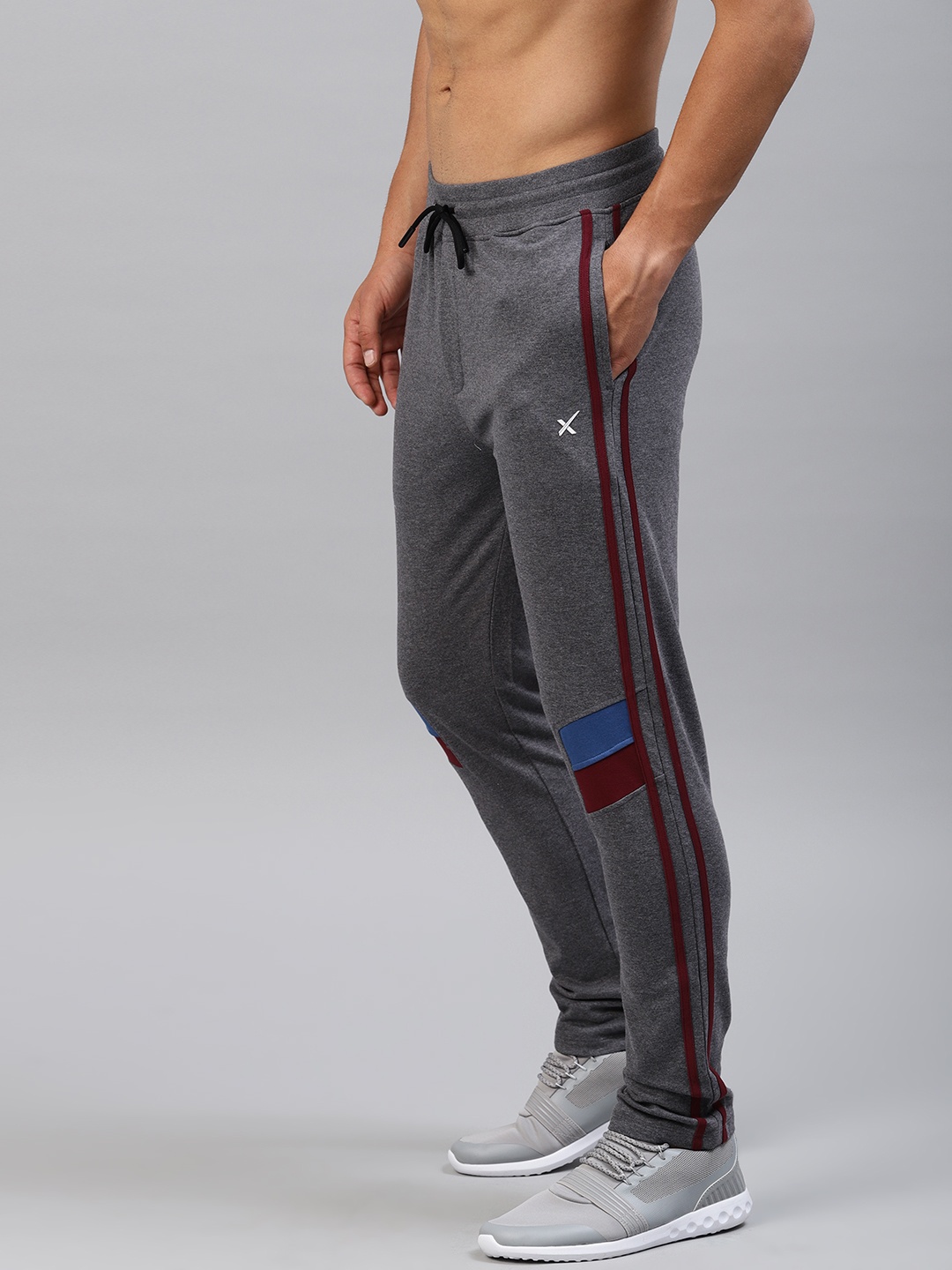 

HRX by Hrithik Roshan Athleisure Men Charcoal Grey Solid Track Pants