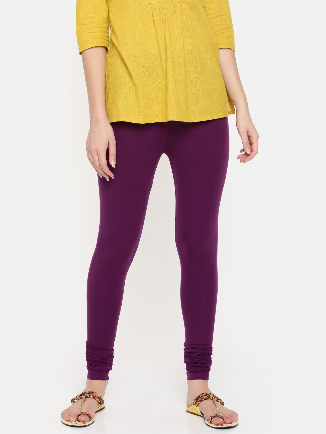 

De Moza Purple Ankle-Length Leggings