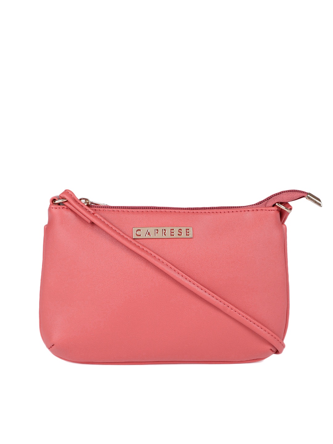 

Caprese Peach-Coloured Solid Small Sling Bag