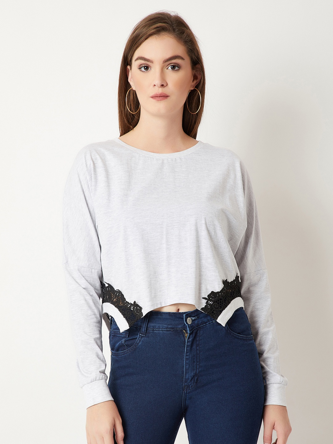 

Miss Chase Women Grey Solid Top