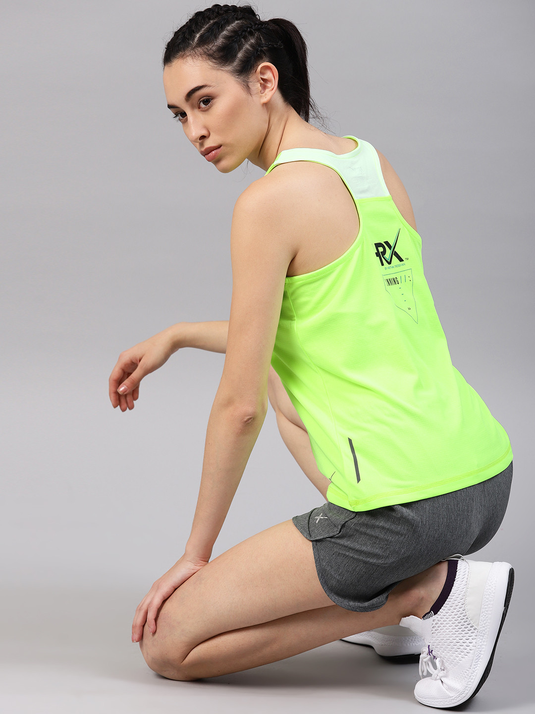 

HRX by Hrithik Roshan Green Rapid Dry Running Tank Top