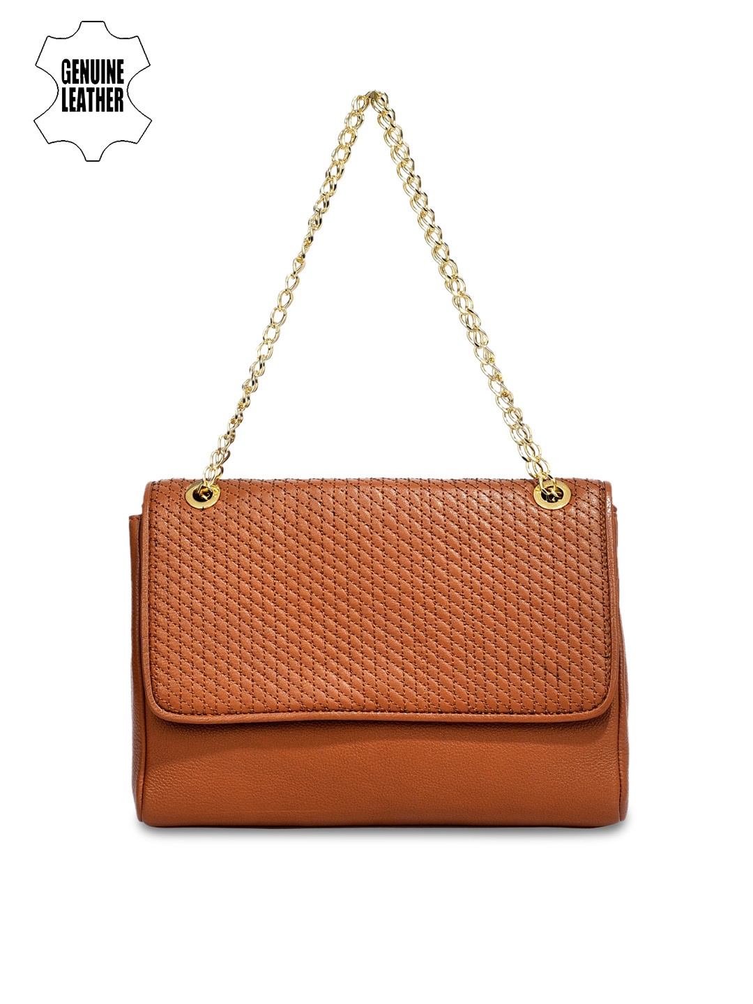 

Eske Brown Textured Leather Shoulder Bag