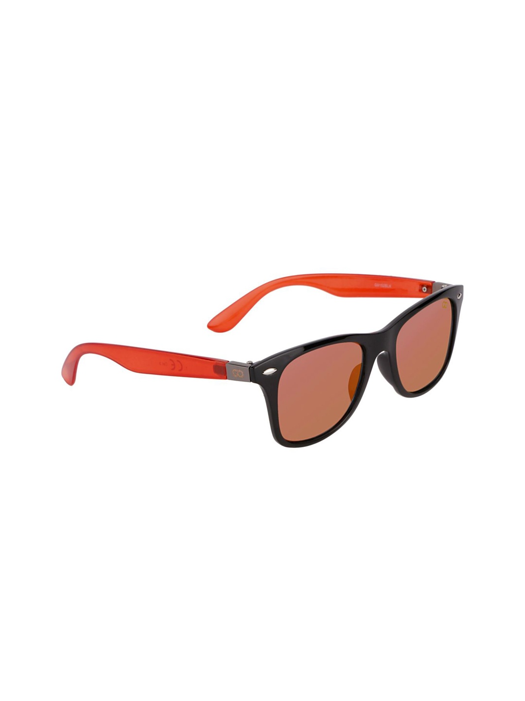 

GIO COLLECTION Unisex Wayfarer Sunglasses G9152BLK, Red