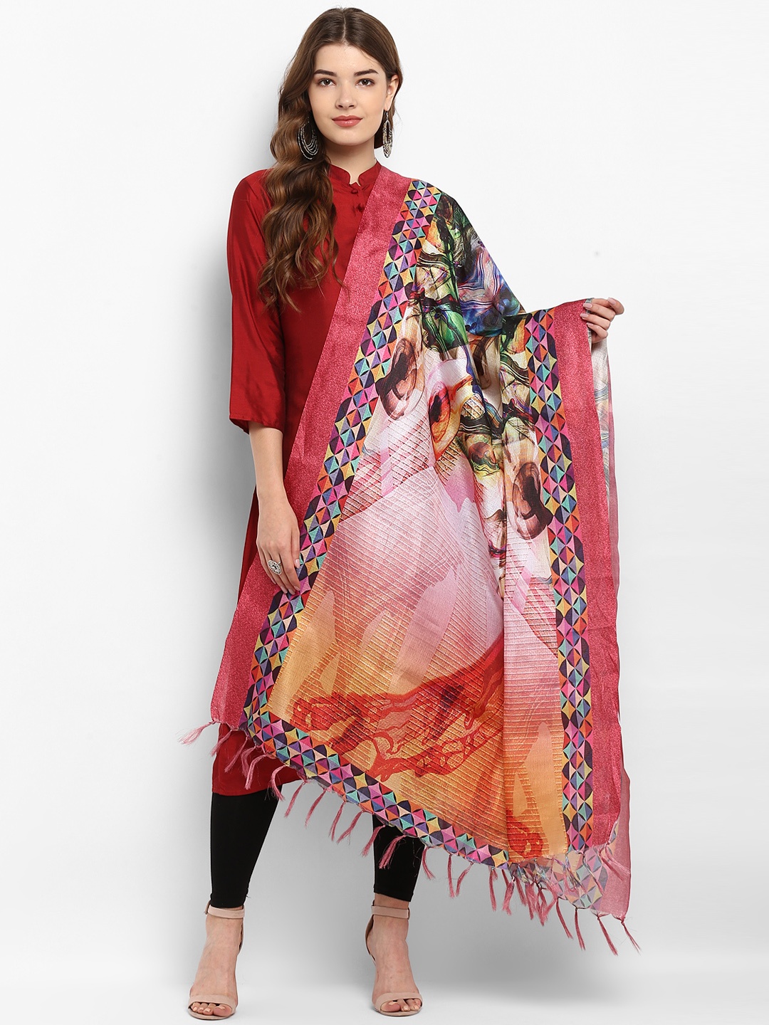 

Saree mall Multicoloured Printed Dupatta, Multi