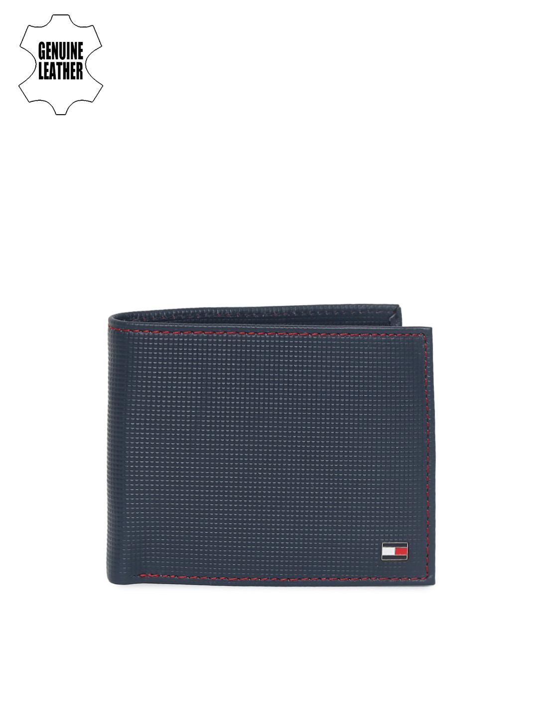

Tommy Hilfiger Men Navy Genuine Leather Wallet, Navy blue