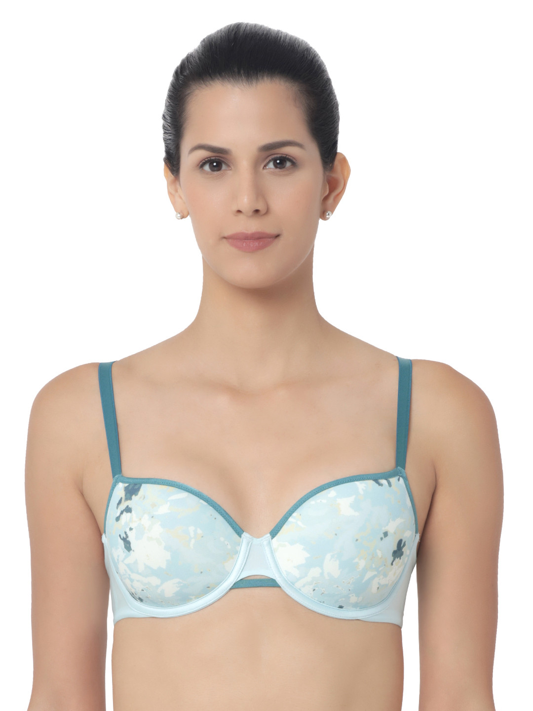 

Triumph Green 136 Invisible Wired Padded Spacer-Cup Floral Printed Bra 7613137886268