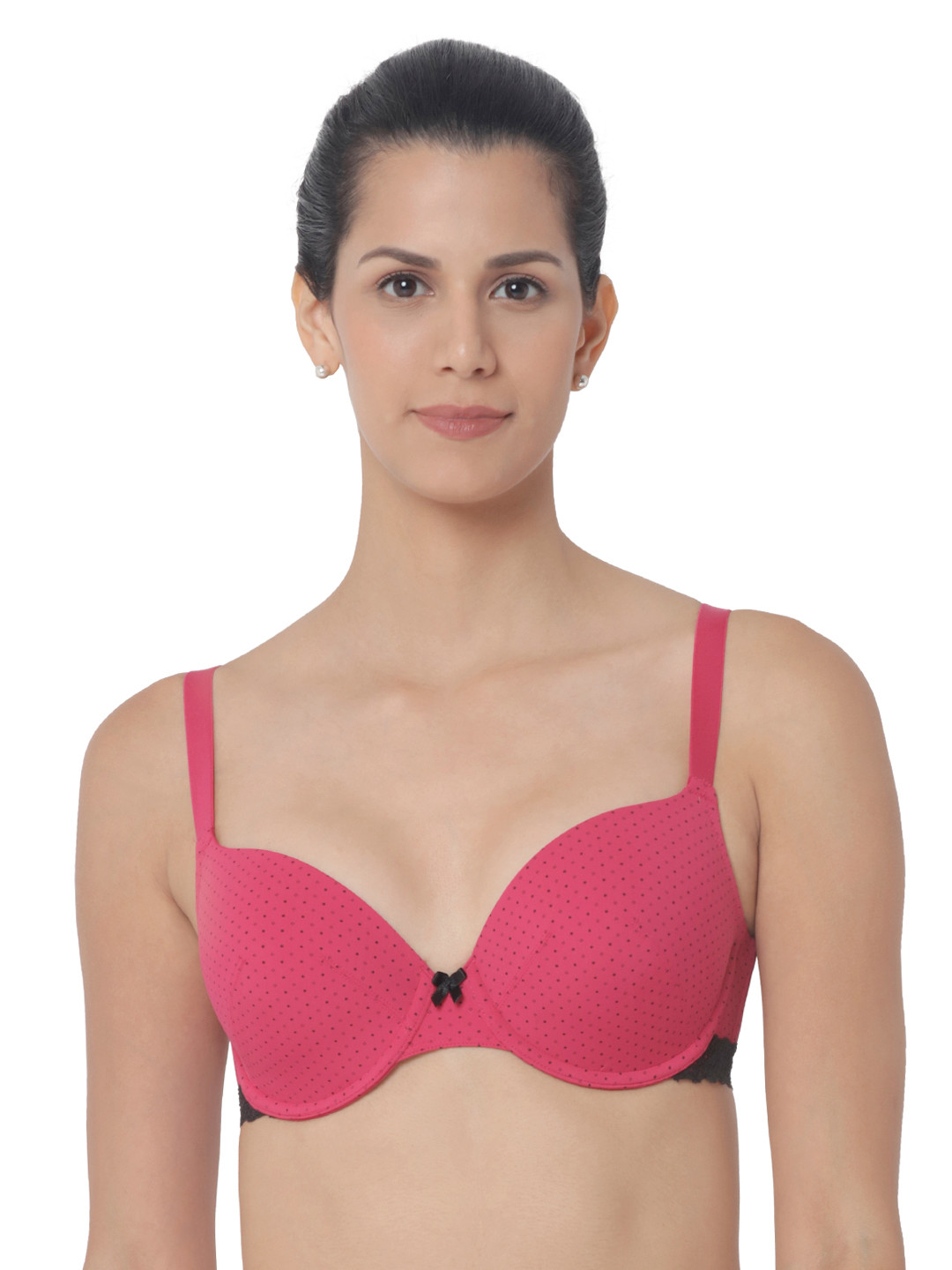 

Triumph Beauty-Full 111 Style Wireless Padded Polka Dots Full Coverage Support Big-Cup Bra, Pink