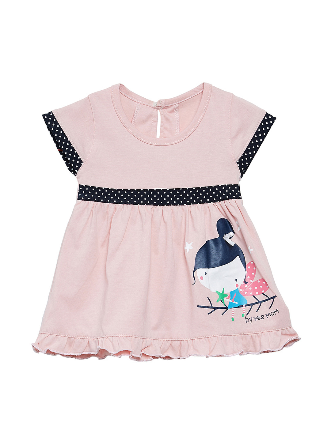 

Camey Girls Pink Printed Fit and Flare Dress