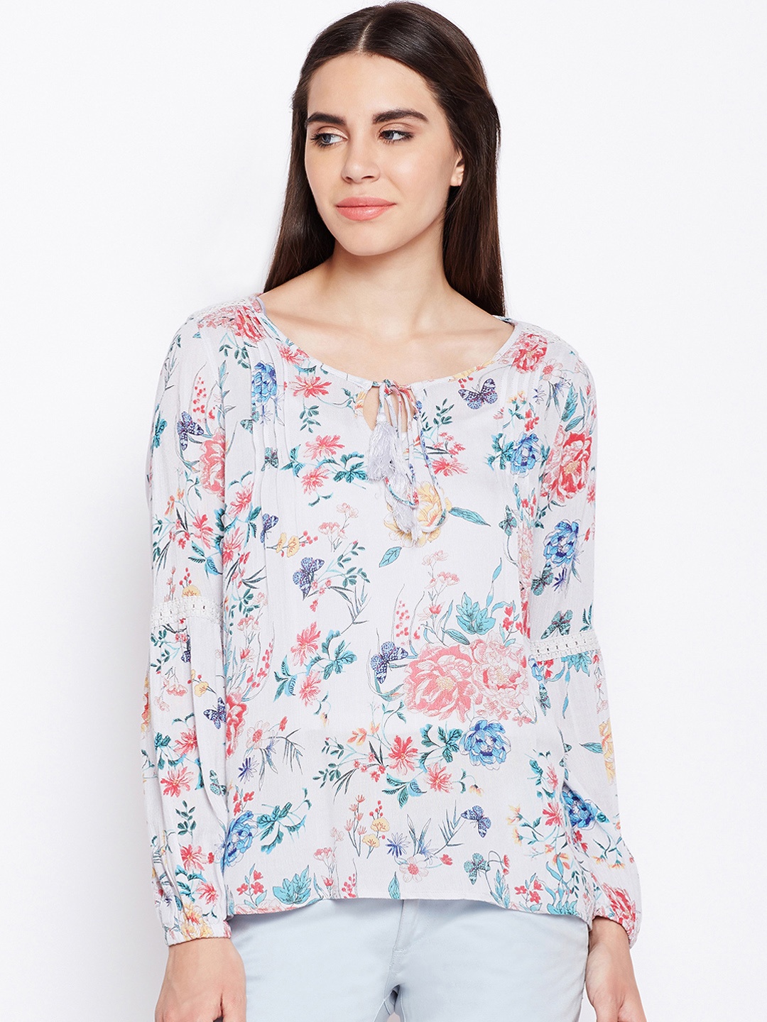 

Oxolloxo Women Grey Printed Top