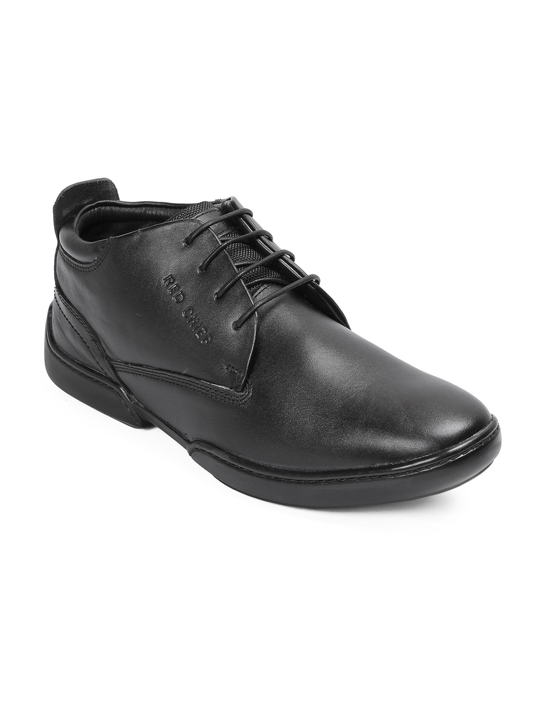 

Red Chief Men Black Leather Derbys