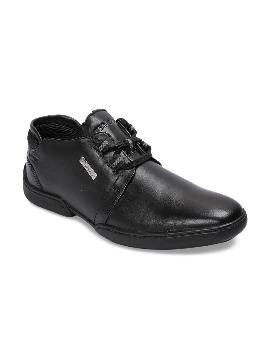 

Red Chief Men Black Leather Derbys