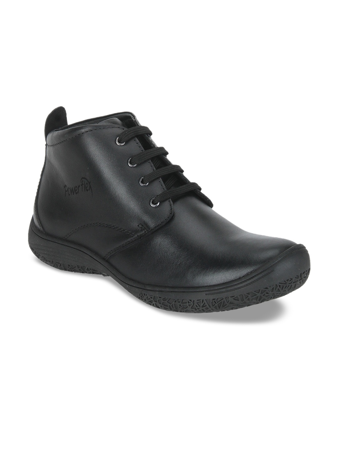 

Red Chief Men Black Mid-Top Leather Derbys
