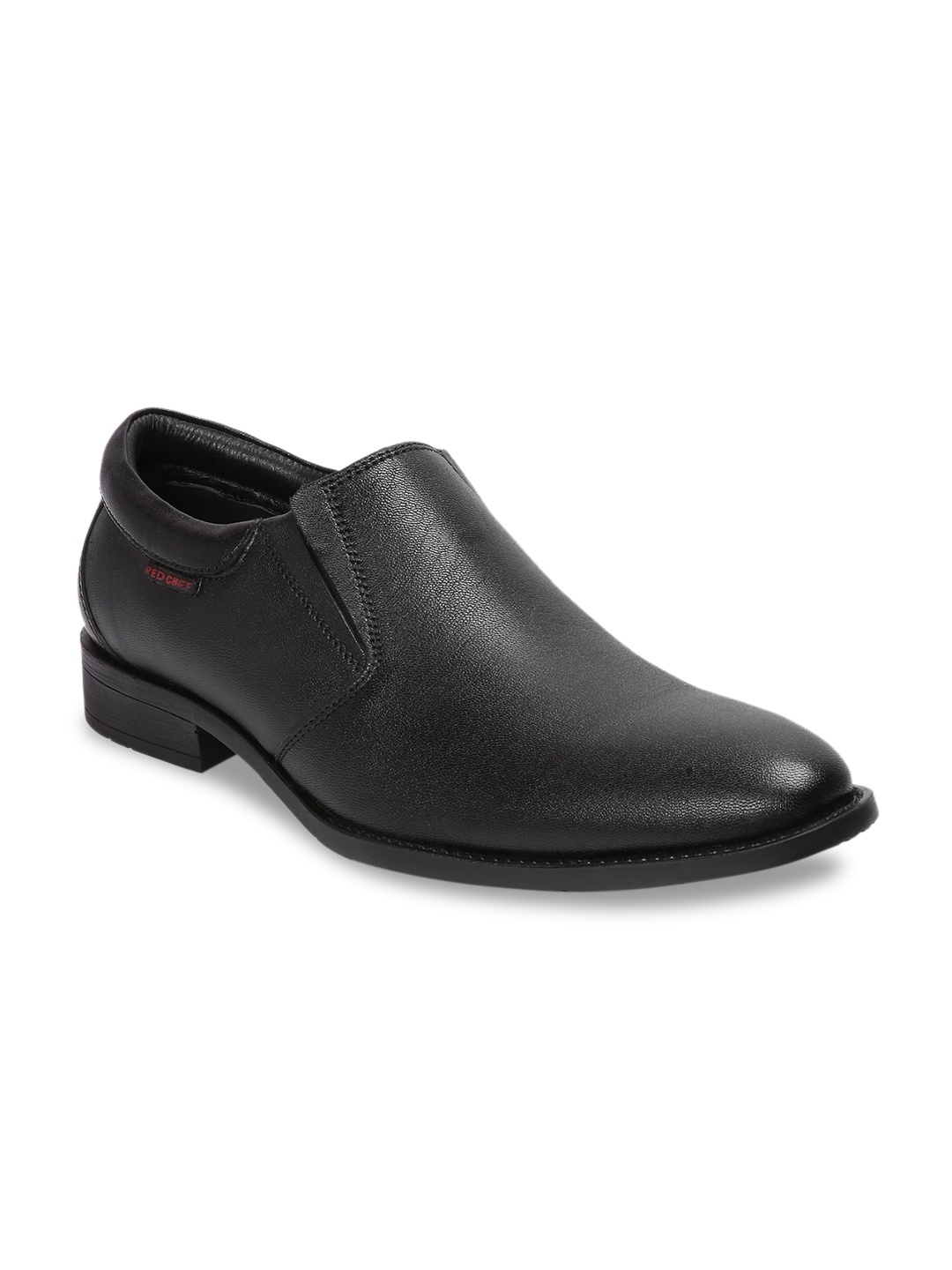 

Red Chief Men Black Leather Formal Slip-On Shoes