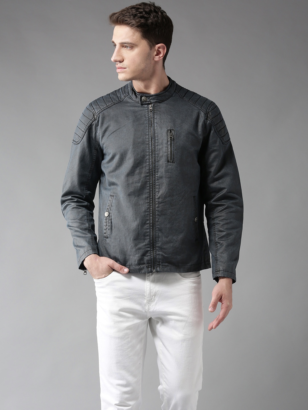 

Flying Machine Men Navy Blue Solid Tailored Jacket